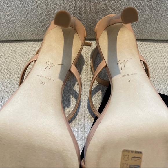 Giuseppe Zanotti Vernice Patent Leather Ankle Strap High Heel Sandals in Blush - Picture 10 of 11